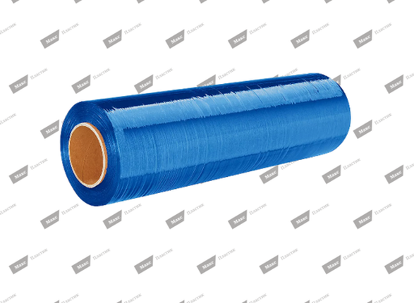 Паллетная стрейч-плёнка 500 мм • 2 кг 20 мкр (цветной) • синий — 4